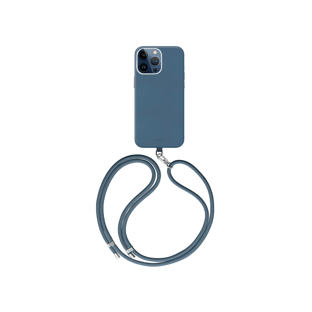 Uniq чехол для iPhone 15 Pro Coehl Muse Leather with Strap MagSafe (синий)  IP6.1P(2023)-MUSMSBLU купить в Махачкале