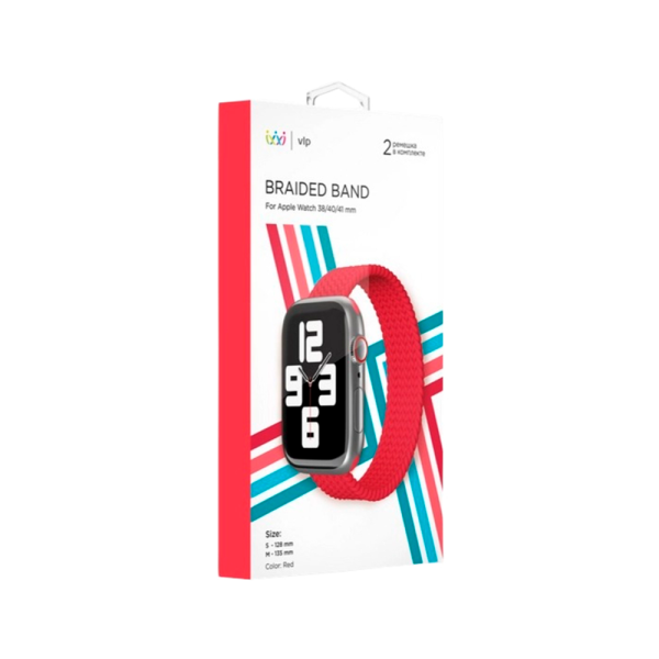 VLP ремешок Braided Band (S/M) 2 шт. 41 мм (красный) vlp-BB2AW-SM-41RD VLP ремешок Braided Band (S/M) 2 шт. 41 мм (красный) vlp-BB2AW-SM-41RD