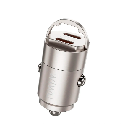 Wiwu АЗУ Nano 30W 2x Type-C (серый) QC-029