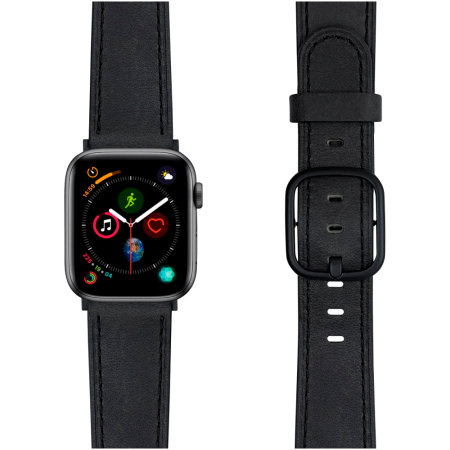 Lyambda ремешок кожаный Minkar 46/49 мм (черный) DSP-03-44