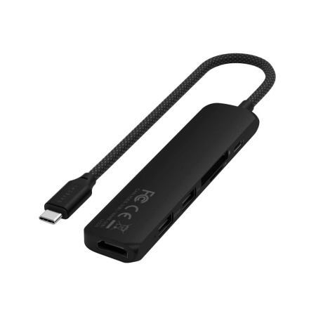 Satechi хаб 6-port Slim 4 Multiport Adapter (черный) ST-P6SK