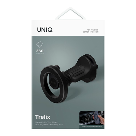 Uniq автодержатель Trelix Magnetic Air MagSafe (черный) TRELIX-VENTMOUNT