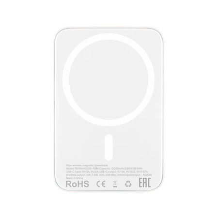 uBear внешний аккумулятор MagSafe Flow 20W 10000mAh (белый) PB11WH10000-PDM