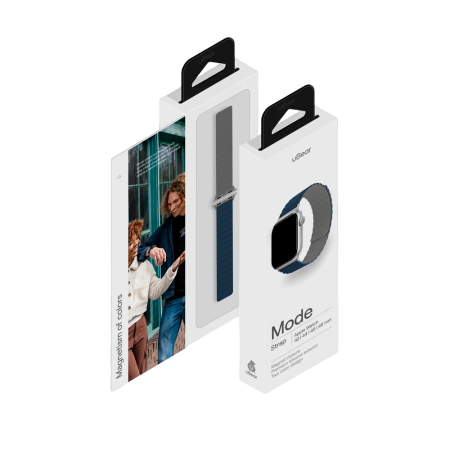 uBear ремешок Mode (M/L) 46/49 мм (синий/серый) WB16BG01ML-AW uBear ремешок Mode (M/L) 46/49 мм (синий/серый) WB16BG01ML-AW