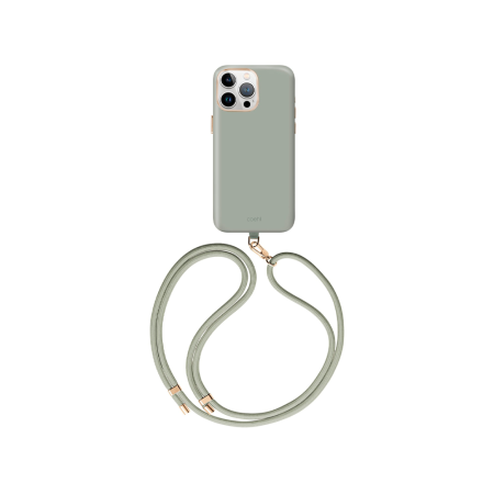 Uniq чехол для iPhone 15 Pro Coehl Creme with Strap MagSafe (светло-зеленый) IP6.1P(2023)-CREMSSAG