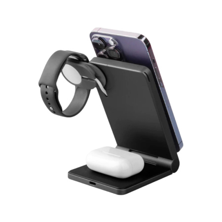 EnergEA БЗУ MagTrio 3 в 1 foldable 15W (серый) MAG-TRIO-GUN