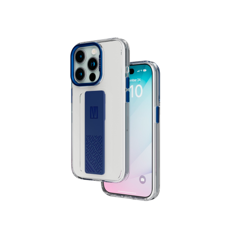 Levelo чехол для iPhone 15 Pro Graphia IMD Silicone Grip (синий) LVLGIS15PBL