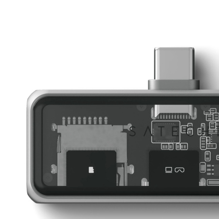 Satechi хаб Mobile XR Hub PD 100W (with microSD) (серый) ST-HXRSDM