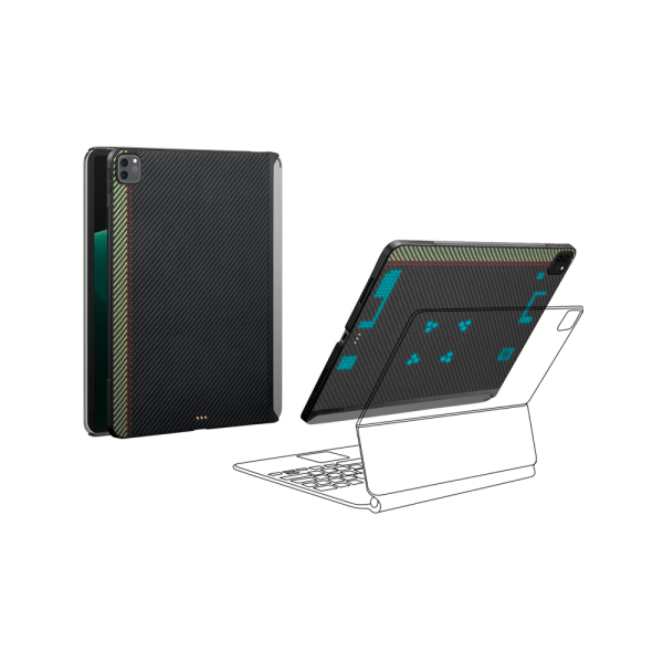 Pitaka чехол для iPad Pro 11 (2022) MagEZ Case 2 Overture (черно-серый в полоску) KPD2207P