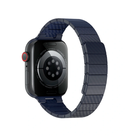 Wiwu ремешок Carbon Fiber 46/49 мм (синий) Wi-WB009 Wiwu ремешок Carbon Fiber 46/49 мм (синий) Wi-WB009