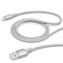 Deppa кабель USB A/Lightning 1.2м (серебристый) 72187