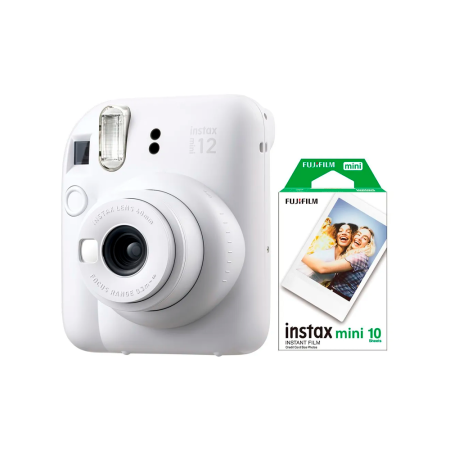 Fujifilm фотоаппарат моментальной печати Instax Mini 12 + подарочный набор (белый)