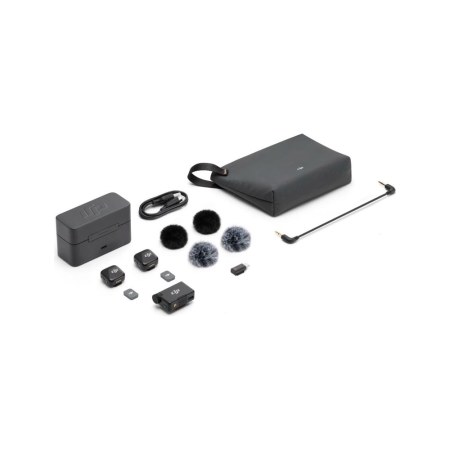 DJI петличный микрофон беспроводной MIC Mini (2 TX + 1 RX) (черный)