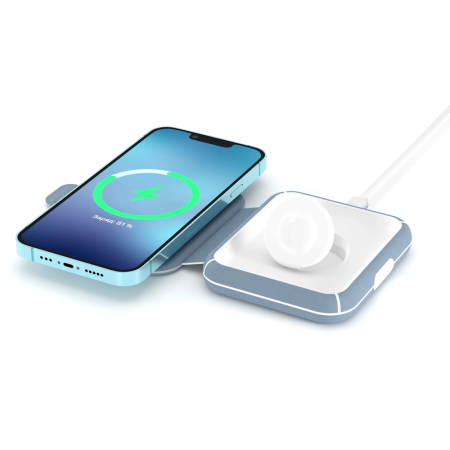 Lyambda БЗУ 2 в 1 MagSafe (голубой) LMS201_BL
