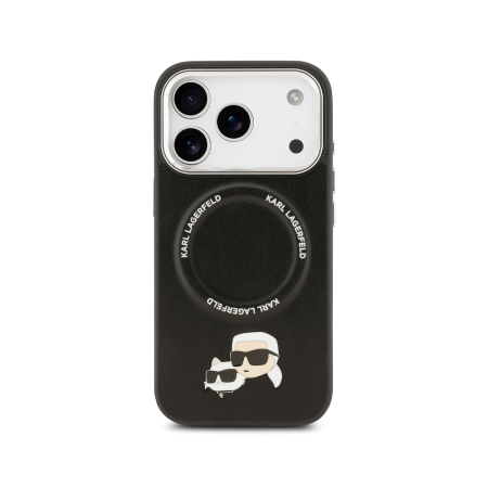 Lagerfeld чехол для iPhone 17 Pro Max PU NFT Karl & Choup Heads MagSafe (черный) KLHMP17XPSMLRKCK