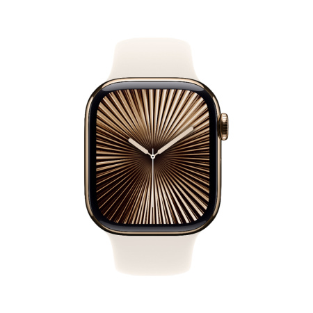 Apple Watch 10 46mm, титан, золотой, спортивный белый ремешок M/L Apple Watch 10 46mm, титан, золотой, спортивный белый ремешок M/L