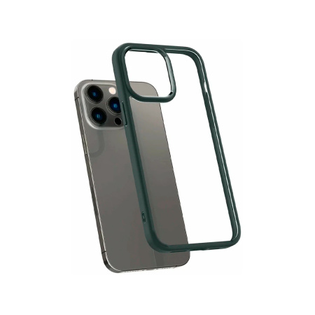 Spigen чехол для iPhone 14 Pro Max Ultra Hybrid (прозрачный/зеленый) ACS04821 Spigen чехол для iPhone 14 Pro Max Ultra Hybrid (прозрачный/зеленый) ACS04821