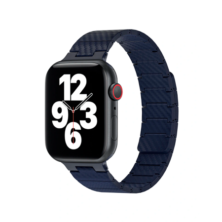 Wiwu ремешок Carbon Fiber 46/49 мм (синий) Wi-WB009 Wiwu ремешок Carbon Fiber 46/49 мм (синий) Wi-WB009