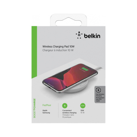 Belkin БЗУ 10Вт + адаптер (белый) WIA001vfWH