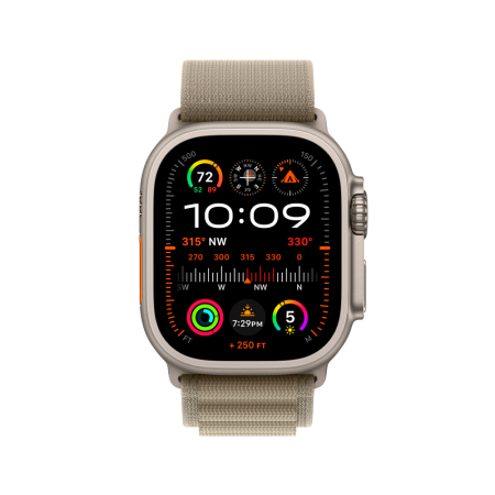 Apple ремешок Alpine Loop 46/49 мм (M) (оливковый) MT5U3ZM/A