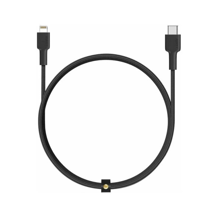 Aukey кабель Type-C/Lightning Braided Nylon 1.2м (черный) CB-CL1