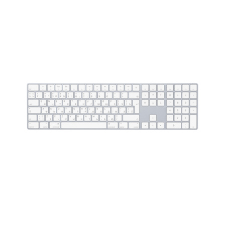 Apple клавиатура беспроводная Magic Keyboard с цифровой панелью Rus (белый) MQ052RS/A