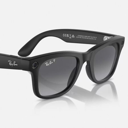 Ray-Ban экшн камера-очки Wayfarer M (Матовая черная оправа/Polar Gradient Graphite) (черн) 601ST350