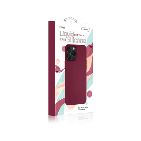 VLP чехол для iPhone 14 Pro Silicone case MagSafe (темно-красный) 1051018