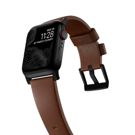 Nomad ремешок кожаный Modern Band 46/49 мм (коричневый) NM01197485