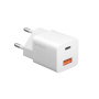 Deppa СЗУ Power Delivery GaN 20W USB A + Type-C (белый) 11410