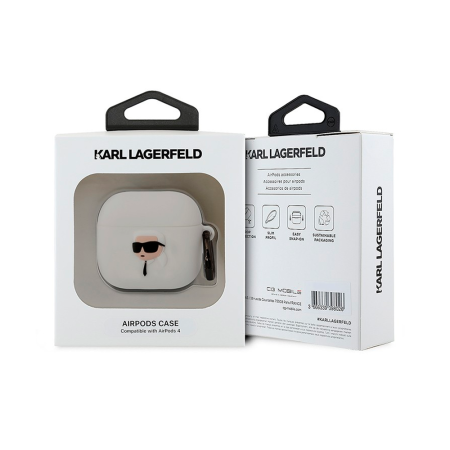 Lagerfeld чехол для AirPods 4 Karl (белый) KLA4RUNIKH