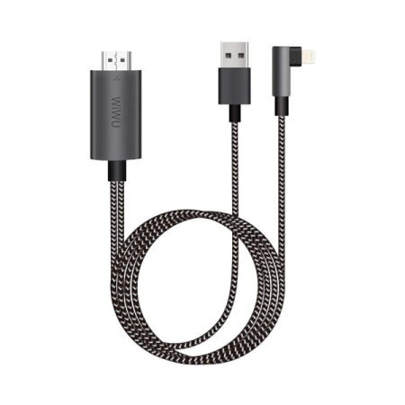 Wiwu кабель HDMI/Lightning  for HD 2м (серый) Wiwu кабель HDMI/Lightning  for HD 2м (серый)