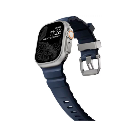 Nomad ремешок Rocky Point Band (Silver) 46/49 мм (синий) NM013589858