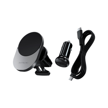Satechi автодержатель Qi2 Wireless Car Charger 15W (серый) ST-Q2CCM