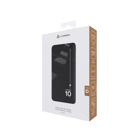 Lyambda внешний аккумулятор 10000mAh (черный) LP302 Lyambda внешний аккумулятор 10000mAh (черный) LP302