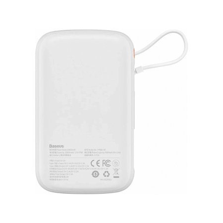 Baseus внешний аккумулятор с кабелем Lightning Qpow Pro 20W 10000mAh (белый) PPQD020002