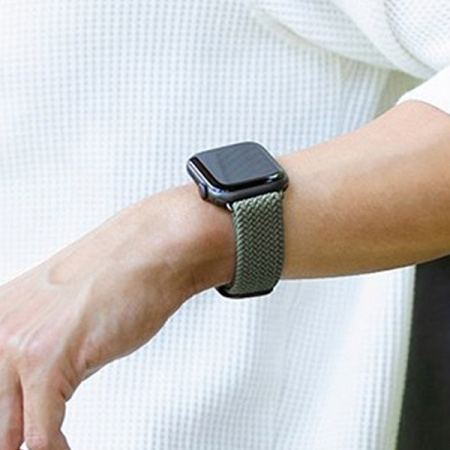 Uniq ремешок Aspen Strap Braided 46/49 мм (зеленый) 44MM-ASPGRN