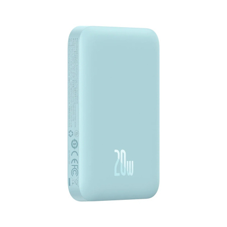 Baseus внешний аккумулятор MagSafe Magnetic Wireless 20W 10000mAh (голубой) PPCX030003