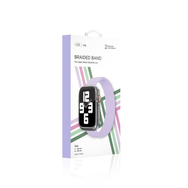 VLP ремешок Braided Band (S/M) 2 шт. 46/49 мм (фиолетовый) vlp-BB2AW-SM-45VT VLP ремешок Braided Band (S/M) 2 шт. 46/49 мм (фиолетовый) vlp-BB2AW-SM-45VT