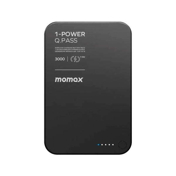 Momax внешний аккумулятор MagSafe 1-Power Q.Pass 3000mAh (черный) IP115D
