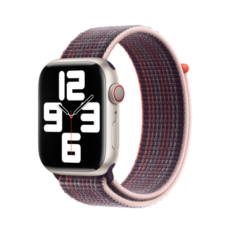 Apple ремешок Sport Loop 46/49 мм (темно-фиолетовый) MPLD3ZM/A Apple ремешок Sport Loop 46/49 мм (темно-фиолетовый) MPLD3ZM/A