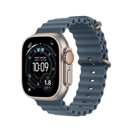 Apple Watch Ultra 3 49mm, натуральный, Ocean Band синий ремешок Apple Watch Ultra 3 49mm, натуральный, Ocean Band синий ремешок