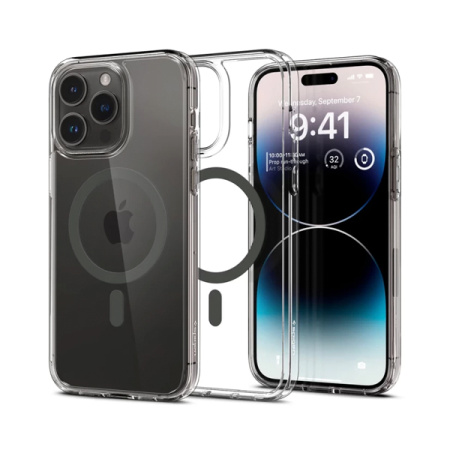 Spigen чехол для iPhone 14 Pro Ultra Hybrid MagSafe (прозрачный/графитовый) ACS04970