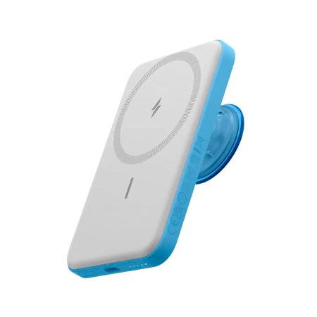 Anker внешний аккумулятор MagSafe с подставкой 622 Magnetic PopSockets 5000mAh (белый) A1612P21