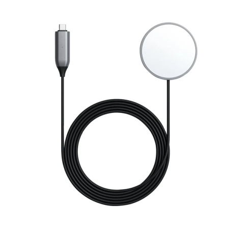 Satechi БЗУ Magnetic Wireless Charging Cable Type-C 1.5m (серый) ST-UCQIMCM
