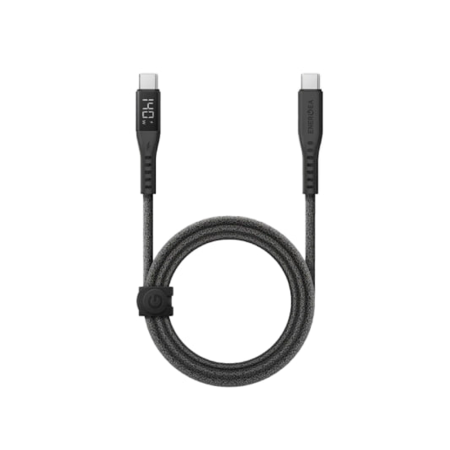 EnergEA кабель Type-C/Type-C PD240W 5A Display Nanoweave Magnetic 1.5м (черный) CBL-DFLCC-BLK150M