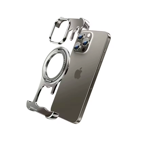 Eary чехол для iPhone 16 Pro Max Liquid Metal MagSafe (серый)