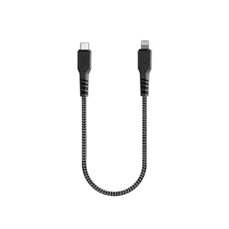EnergEA кабель Type-C/Lightning FibraTough MFI 0.3м (черный) CBL-FTCL-BLK030