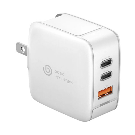 EnergEA СЗУ Bazic GoPort Gan65 2x Type-C + USB A (белый) CHR-GP-GAN65W-EU