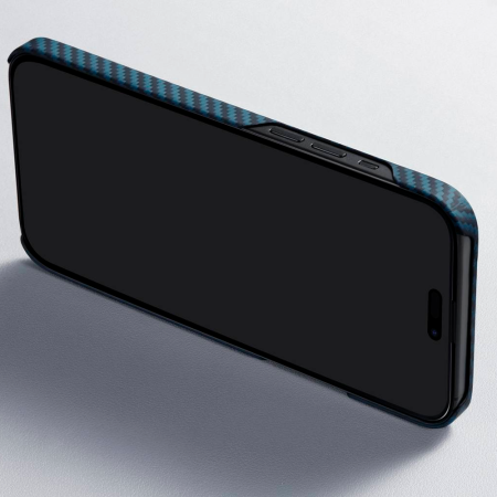 Pitaka чехол для iPhone 15 Pro MagEZ Case 4 1500D MagSafe (черно-синий в полоску) KI1508P